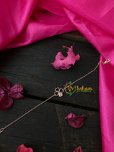 Daily Wear AD Stone Bracelet Chain-Heart Flower-Rose Gold- G4136